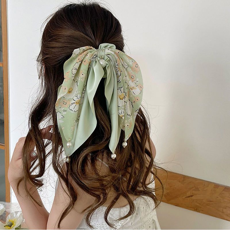 3 Pc - Korean Style Summer Fresh Bow Tie Rope Rubberband (Mix Color OPP packing) (1 Pc Price - 48)