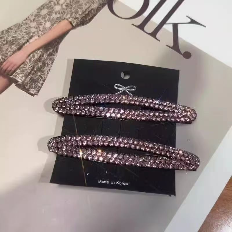 10 Pc - New Rhinestone Oval Bb Clip (Mix Color) (Unit Price - 9)