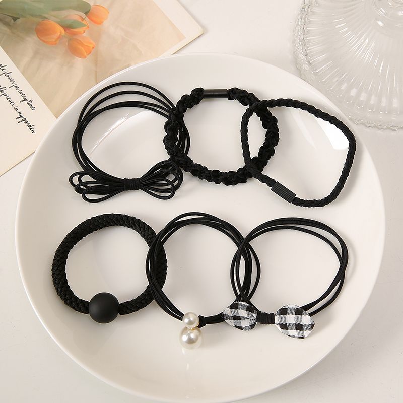 6 Set - Six Pack New Mori Sweet Cute Hair Rope Ponytail Holder (Mix Color OPP bag) (Unit Price 25)