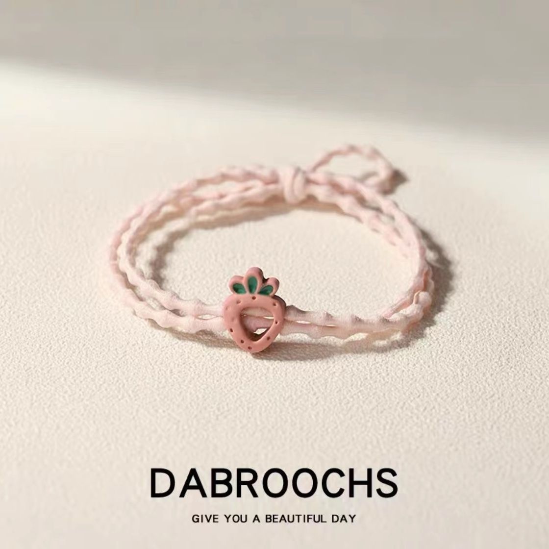 20 Pc - Mori Style Fruit Hair Tie Hair Rubberband - Strawberry (in OPP bag) (Unit Price 4)