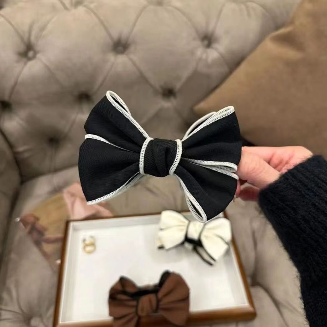 3 Pc - New Korean-style Double-sided Bow Grab Clip (Mix Color) (1 Pc Price - 38)