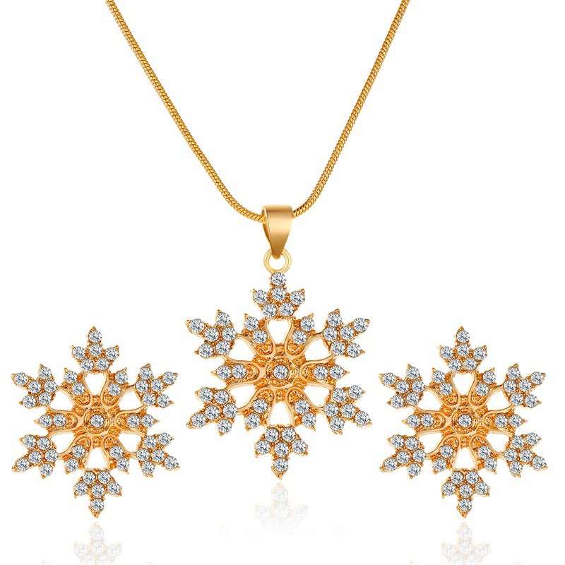 6pc - Snowflake Earings and pendant Set Unit Price 65