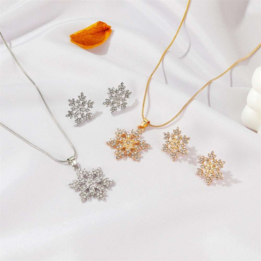 6pc - Snowflake Earings and pendant Set Unit Price 65