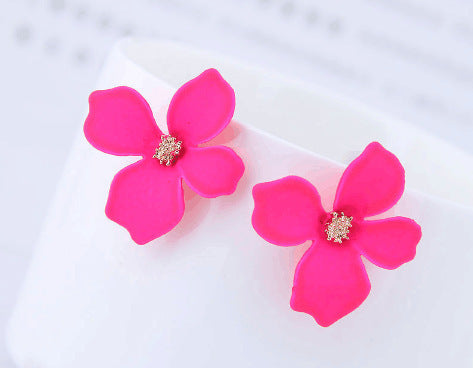 6 Pairs - New Arrival Flower Earrings (Mix Color) (1 Pair Price - 26)