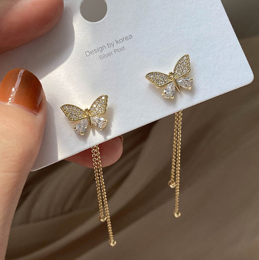 6 Pairs - A Two-Piece Butterfly Earrings (1 Pair Price - 43)
