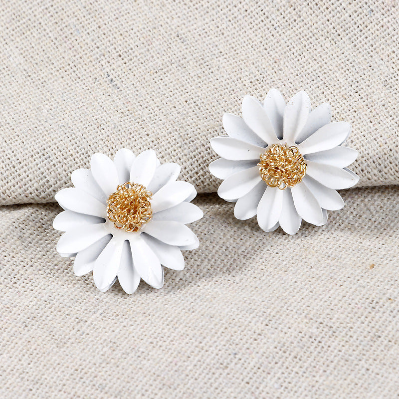 6 Set - Colorful chrysanthemum flower earrings (Mix color) (Unit price 33)