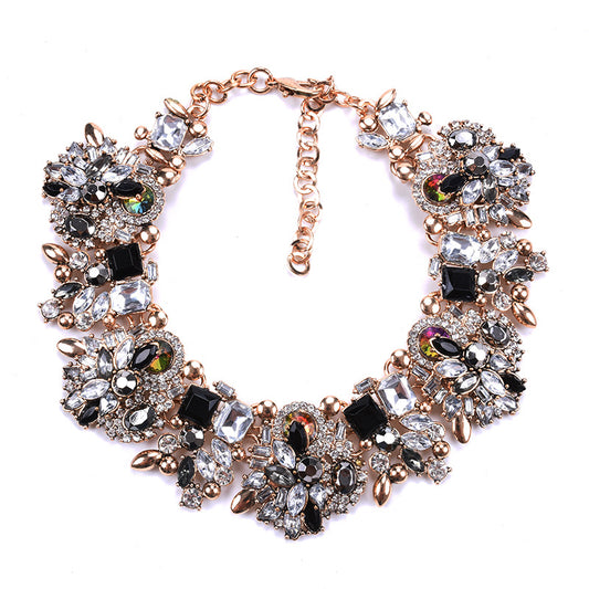 Belgium Diamond Bib Choker - Black