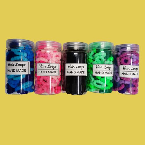 Children's baby rubber band - 100 pc Blue - Box Packing