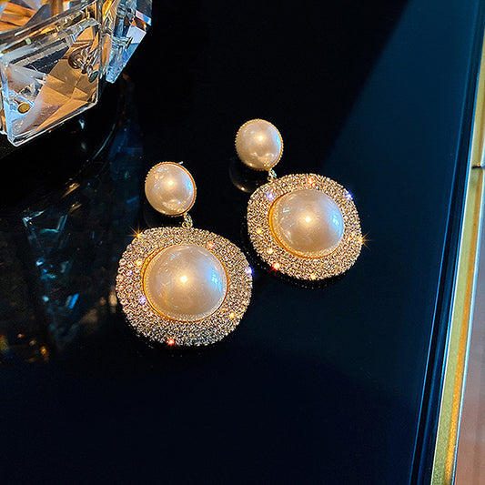 6 Set - Pearl full diamond earrings (1 Set price - 46)