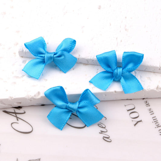 Dark Blue Ribbon 3cm bow mini hairpin (10 Pc Set Card packing)