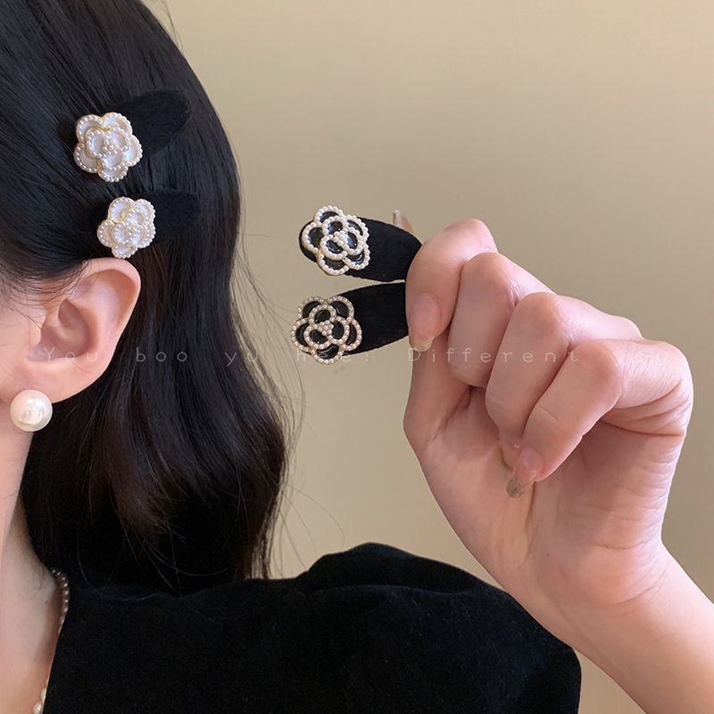 6 Pc - Pearl Camellia Hair Clip opp packing (1 Pc Price - 12)