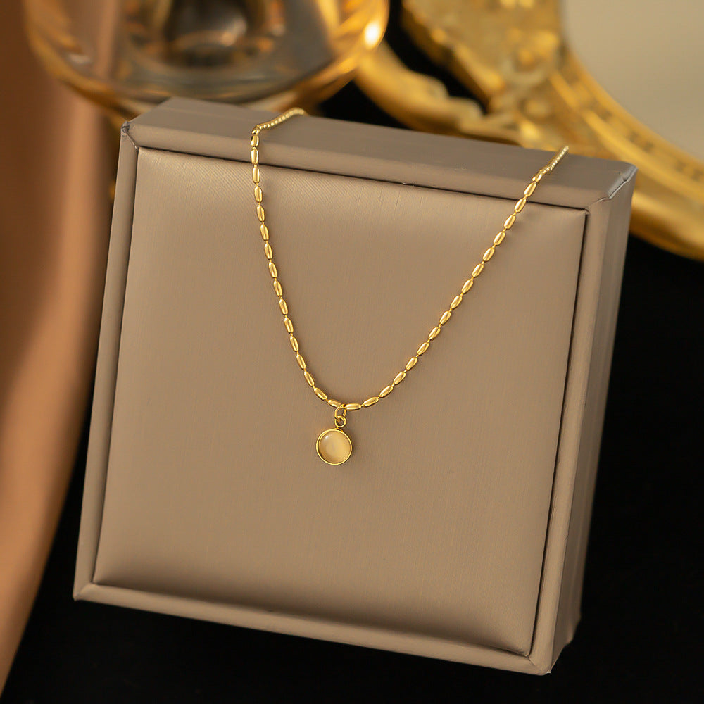 3 Pc - Anti Tarnish Mung bean necklace - Gold (1 Pc Price - 72)
