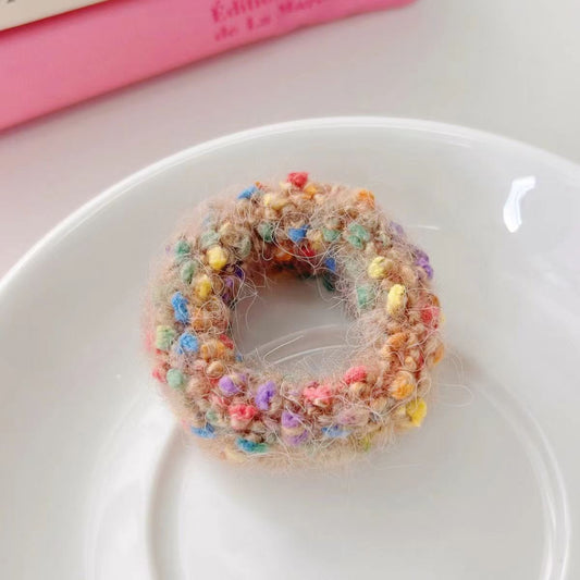 6 Pc - Plush Towel Rubberband - Brown (1 Pc Price - 6)