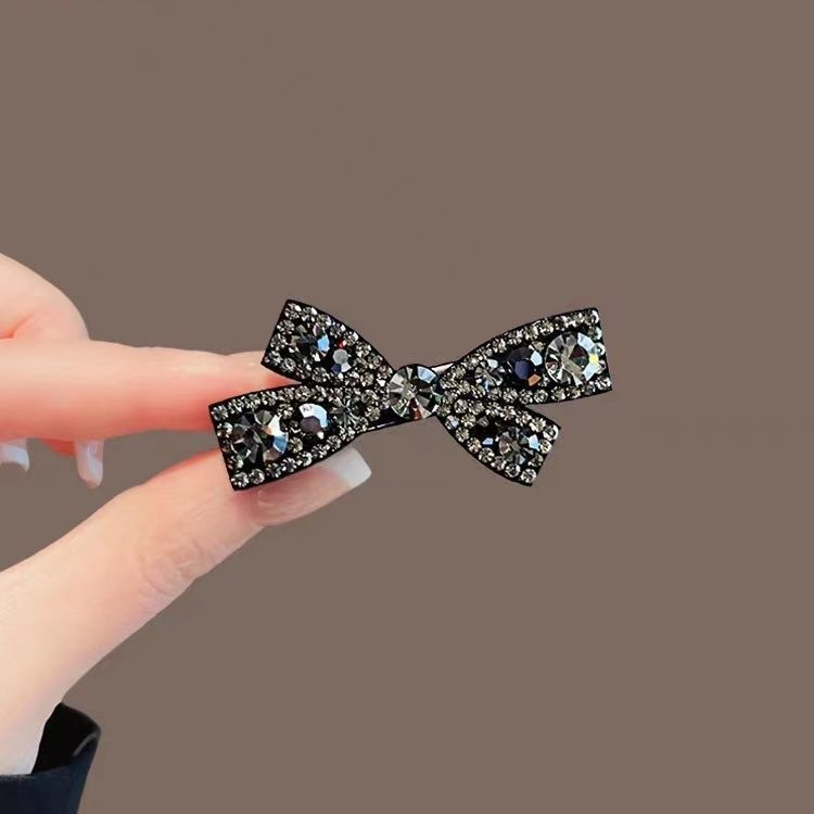 10 Pc - Rhinestone Velvet Hairpin Full of Diamonds (Unit Price - 10)