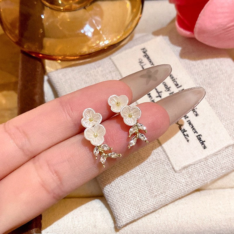 6 Pairs - Plum Blossom Branch and Leaf Earrings (1 Pair Price - 23)