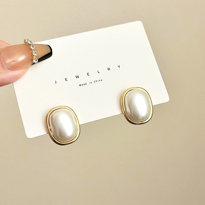 6 Pairs - Square Pearl Earrings (1 Pair Price - 17)