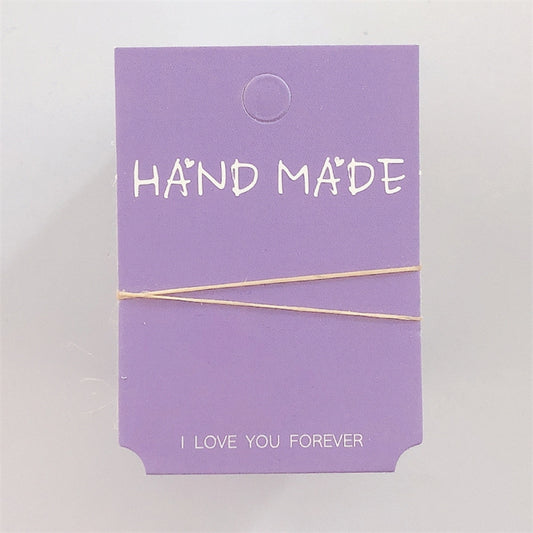 Purple 5*7 cm colored cardstock - DIY packaging tags, and accessories materials with OPP bag (Pack of 100)