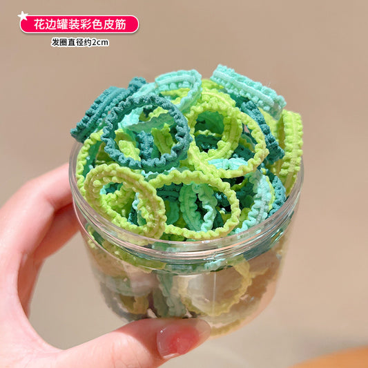 Green lace 50 pieces rubberband - Box packing