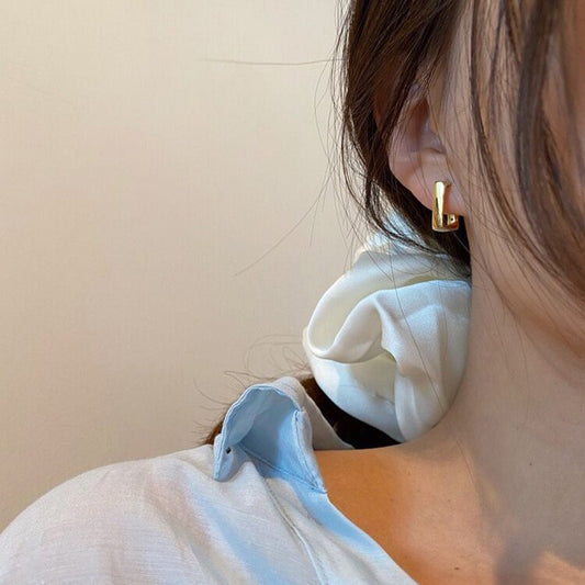 6 Set - New geometric U-shaped earrings - Golden (Unit price 12)