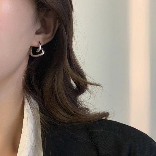 6 Set - Love earrings - Silver (1 Set price - 15)