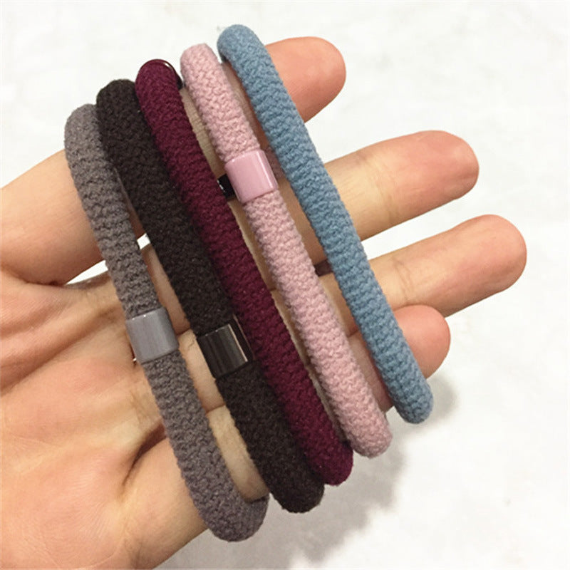10 Pc - Soft ponytail hair rope hair tie rubberband (Mix Color in OPP bag) (Unit Price 2.5)