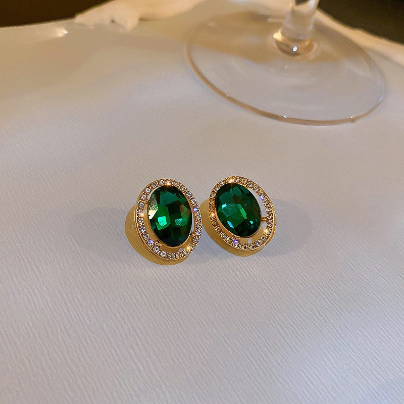 6 Pairs - New Trendy Minimalist Emerald Earrings (1 Pair Price - 30)