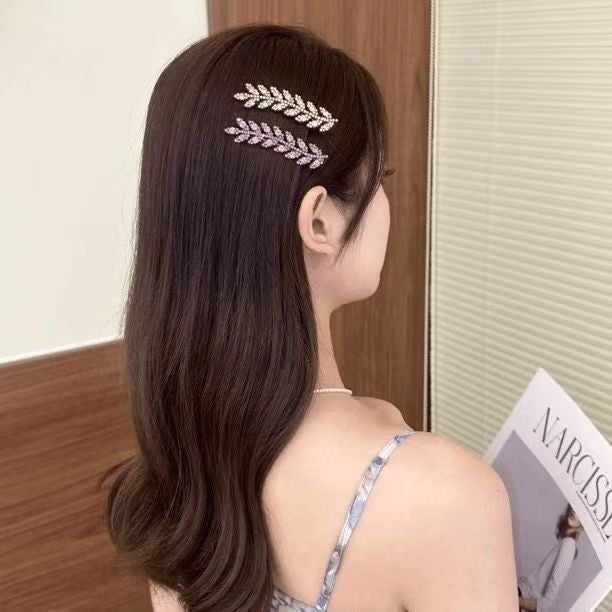 10 Pc - Rhinestone Wheat Ear Hairpin (Mix Color) (Unit Price - 7)