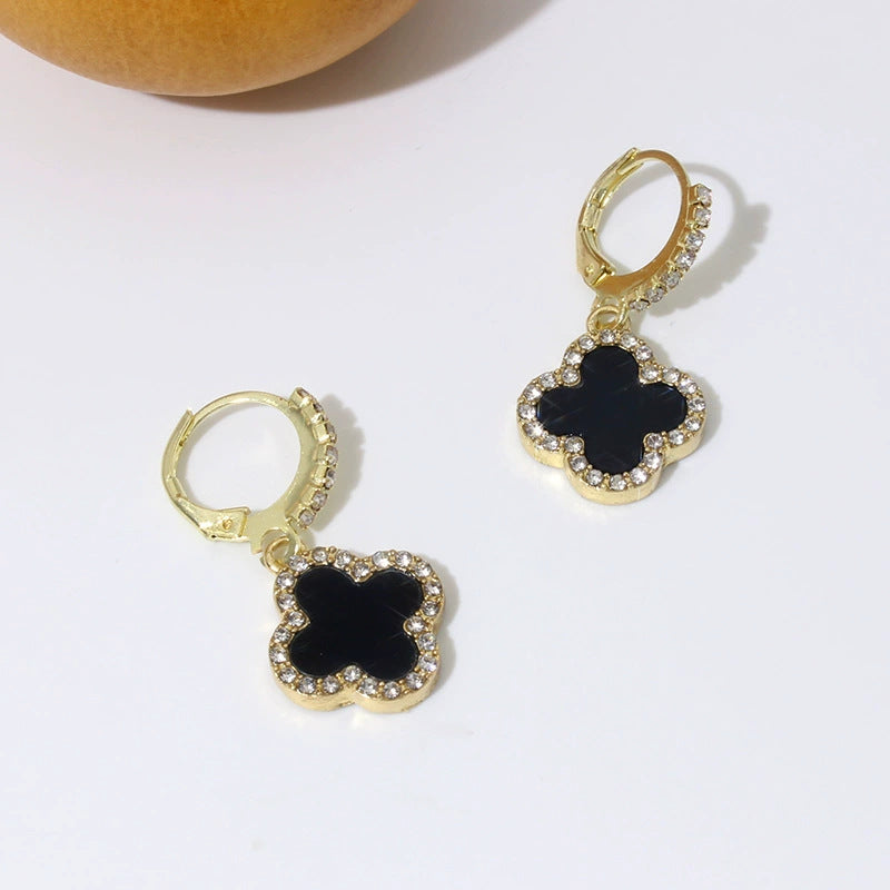 6 Pairs - Full Diamond Ear Buckle Earrings (1 Pair Price - 36)