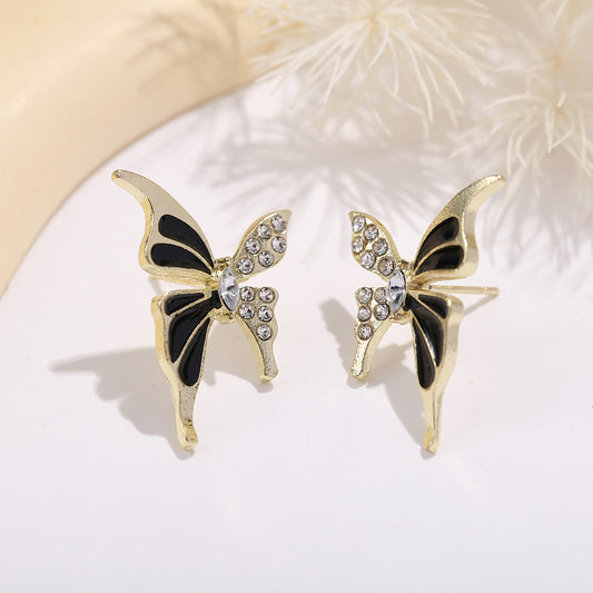 6 Set - Super fairy butterfly earrings - Black (1 Set price - 26)