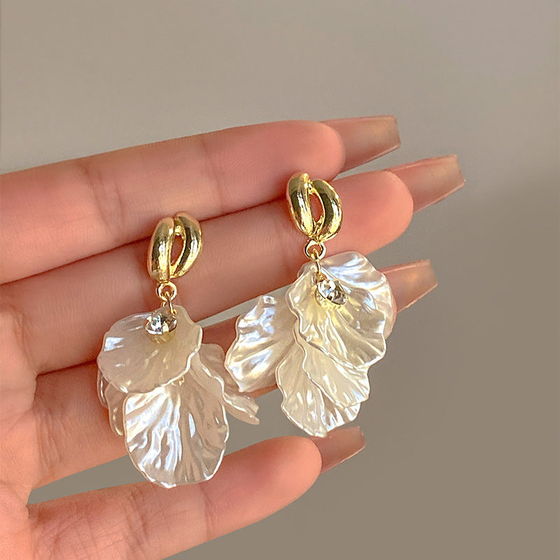 6 Set - French elegant flower tassel earrings (Unit price 37)