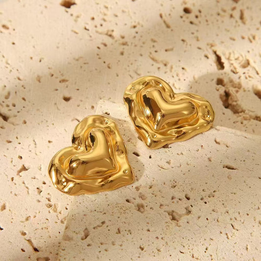 3 Pairs - Anti tarnish love earrings (1 Pair Price - 44)