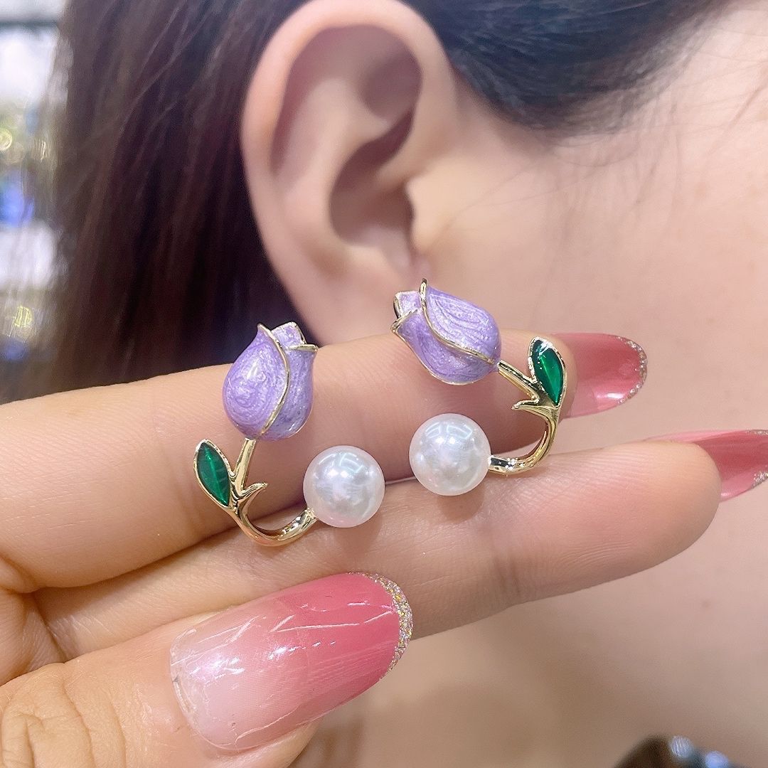 6 Set - Korean tulip fashion earring (Mix Color) (Unit price 19)