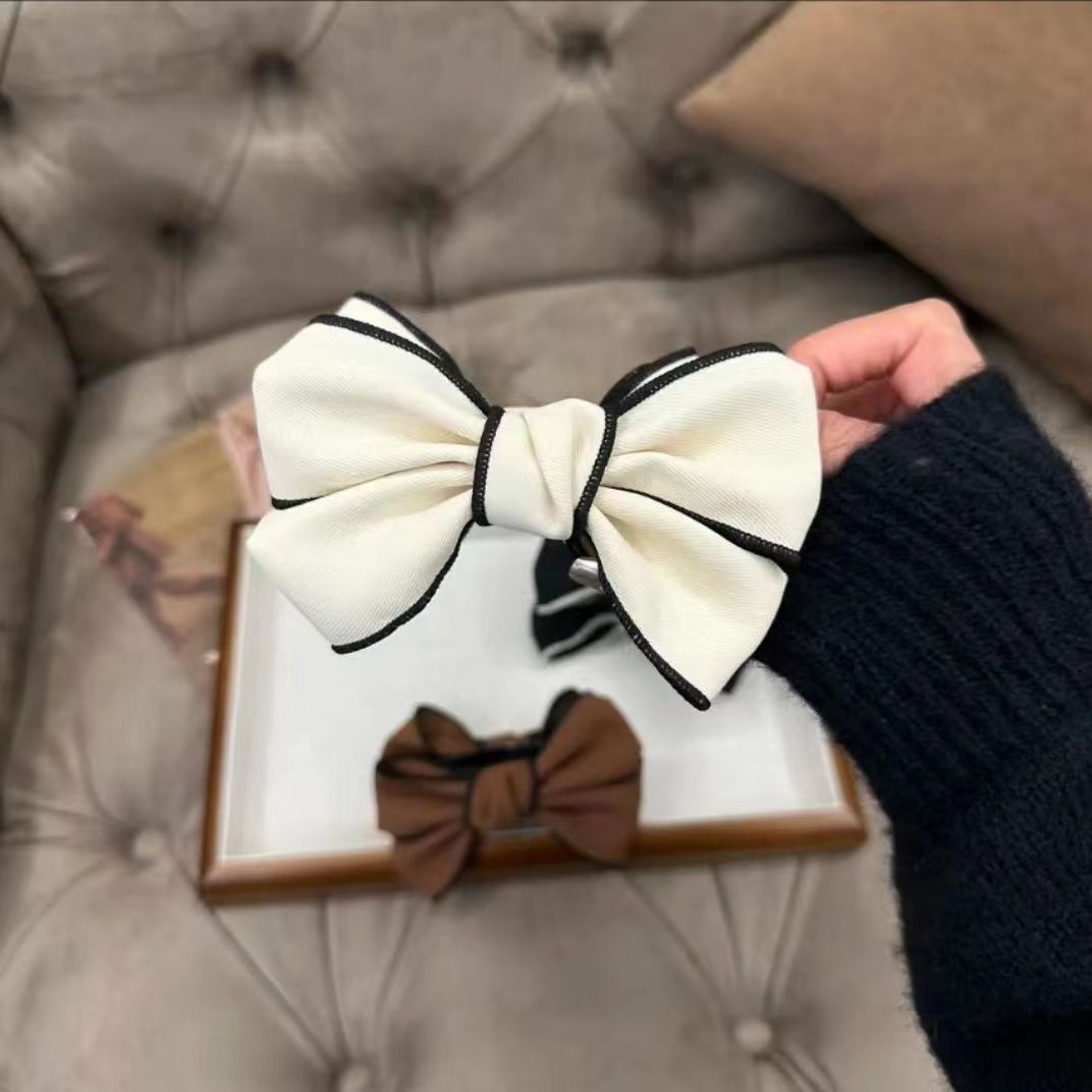3 Pc - New Korean-style Double-sided Bow Grab Clip (Mix Color) (1 Pc Price - 38)