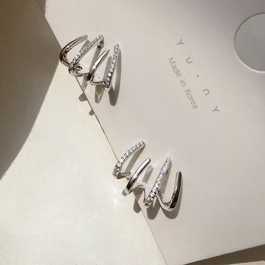 6 Set - One-piece dropshipping earrings - Silver (Unit price 21)