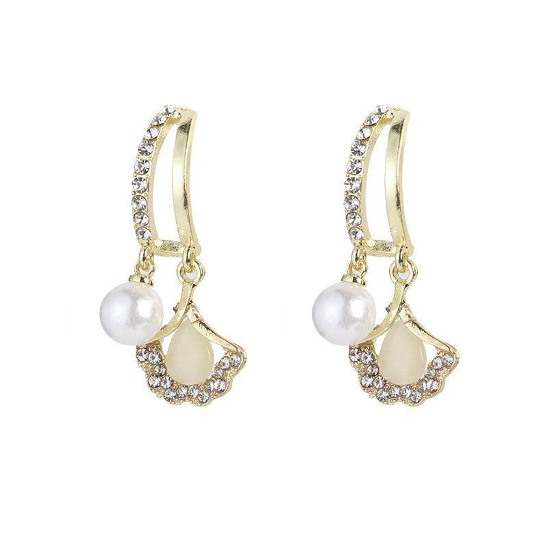 6 Set - New style super fairy ginkgo earrings (Unit price 38)