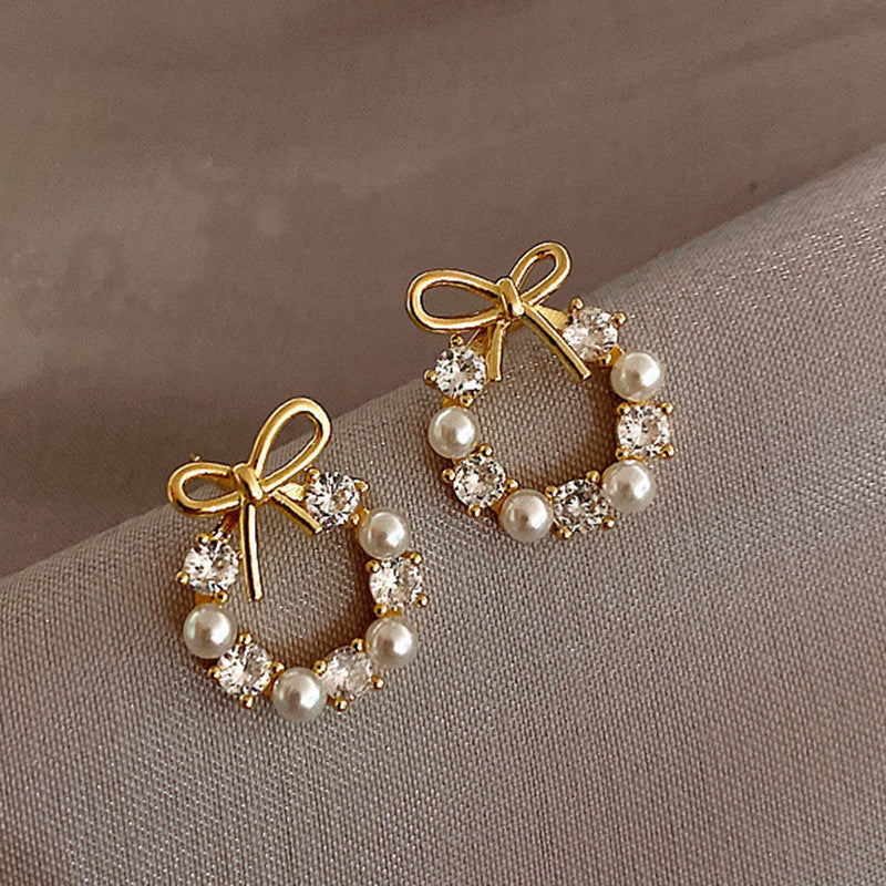 6 Set - Korean small bow earrings - Golden (Unit price 15)