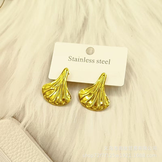 3 Pairs - Ginkgo Style Earrings (1 Pair Price - 44)