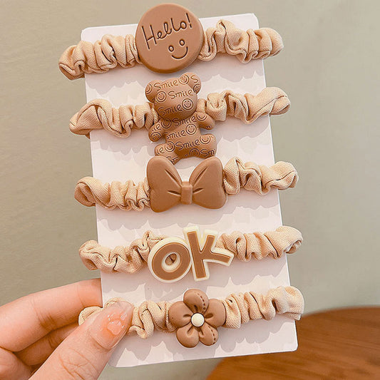 3 Set - Hello Bow 5-piece rubberband (1 Set Price - 38)