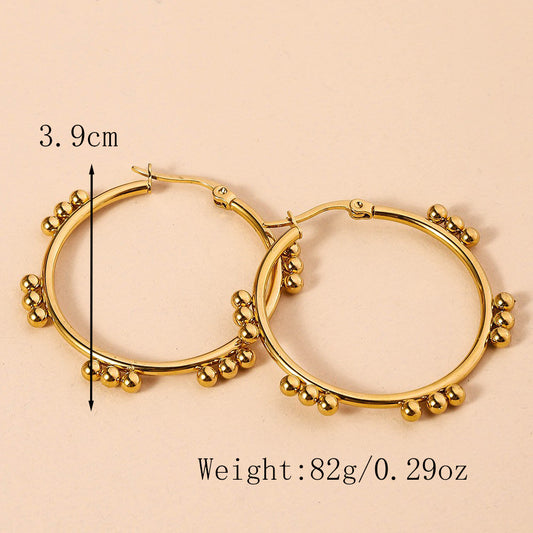 3 Pairs - Hoop Earring - Golden (Unit Price - 59)