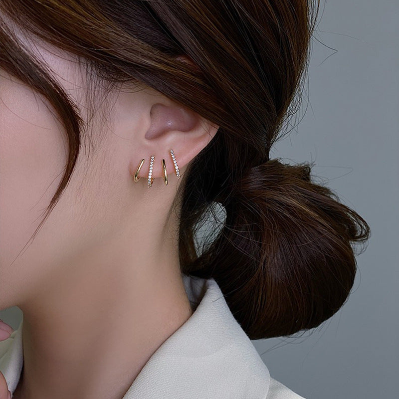 6 Set - One-piece dropshipping earrings - Golden (Unit price 21)