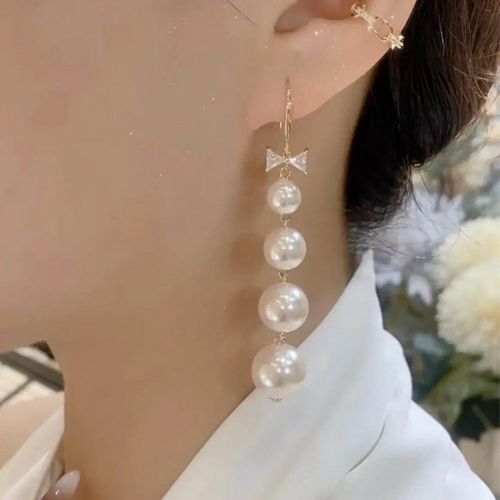 6 Set - Korean ear hook bow long tassel earrings (1 Set Price - 50)