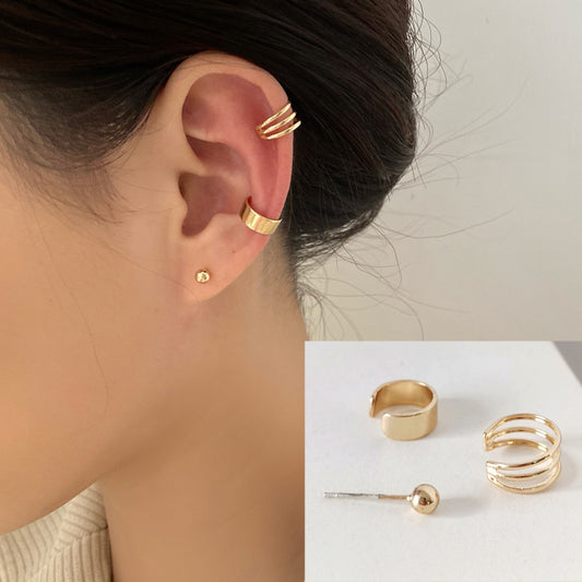 6 Set - Super fairy earclip earring - Golden (Unit price 15)