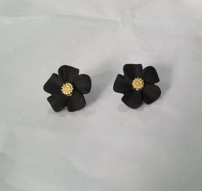 6 Pairs - New Style Fresh Flower Ear Studs (Mix Color) (1 Pair Price - 28)