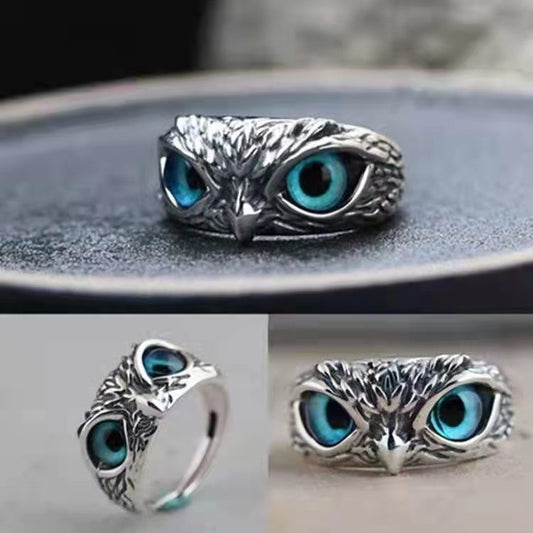6 Set - Retro evil eye owl ring (Unit price 14)