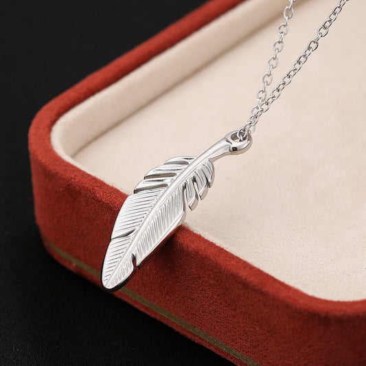 3 Pc - Feather Necklace - Silver (Unit Price - 75)