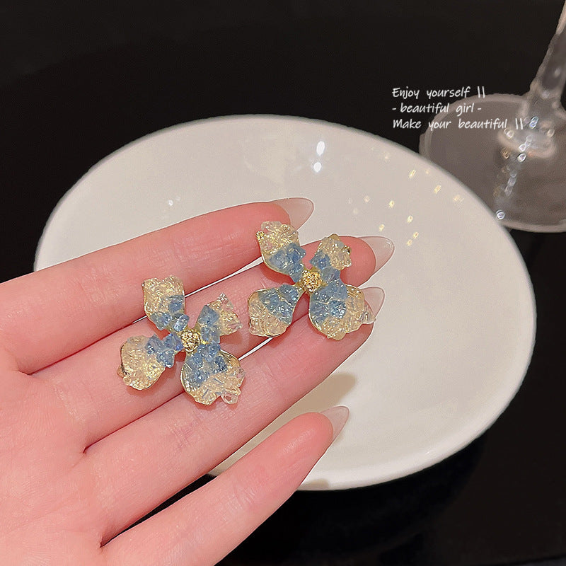 6 Set - Korean irregular crystal earrings (Mix color) (Unit price 42)