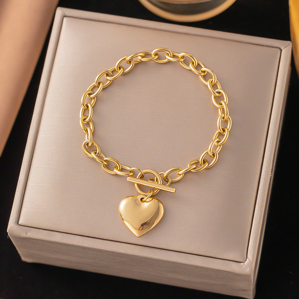 3 Pc - Anti Tarnish Buckle big love bracelet gold (1 Pc Price - 74)
