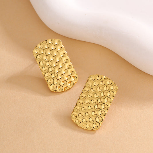 3 Pairs - Anti tarnish rectangle earrings (1 Pair Price - 44)