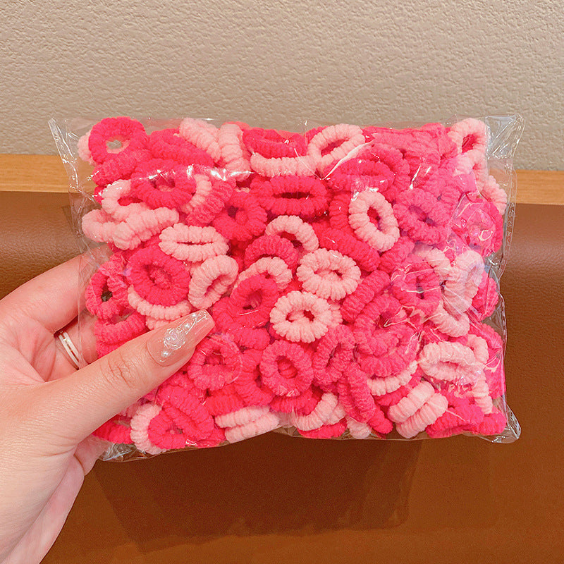 Children's baby rubber band - 100 pc Pink - Box Packing
