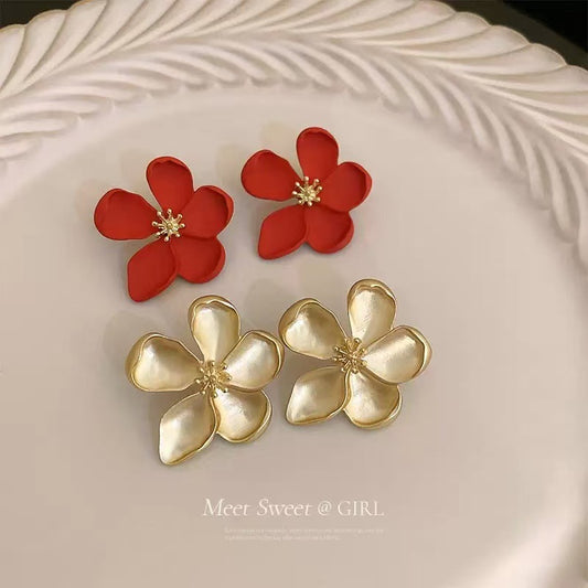 6 Set - French flower earrings (Mix color) (Unit price 34)